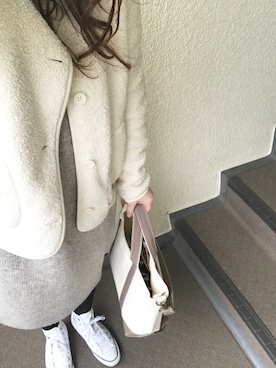 「アイラブCONVERSE」｜「アイテム（その他アウター）」を使った、800さん（レディース・158cm）の冬コーディネート