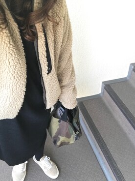 「イロチ買い」｜「アイテム（ジャケット/アウター）」を使った、800さん（レディース・158cm）の冬コーディネート