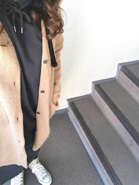 「アイラブCONVERSE」｜「アイテム（ワンピース/ドレス）」を使った、800さん（レディース・158cm）の冬コーディネート