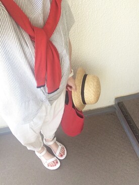 「CLASKA Gallery & Shop "DO"（クラスカ ギャラリー＆ショップ　ドー）のアイテム（帽子）」を使った、800さん（レディース・158cm）の夏コーディネート