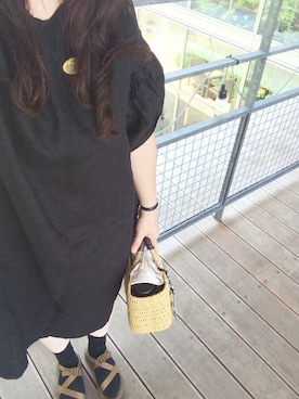 「chambre de charme（シャンブルドゥシャーム）のアイテム（ワンピース）」を使った、800さん（レディース・158cm）の夏コーディネート