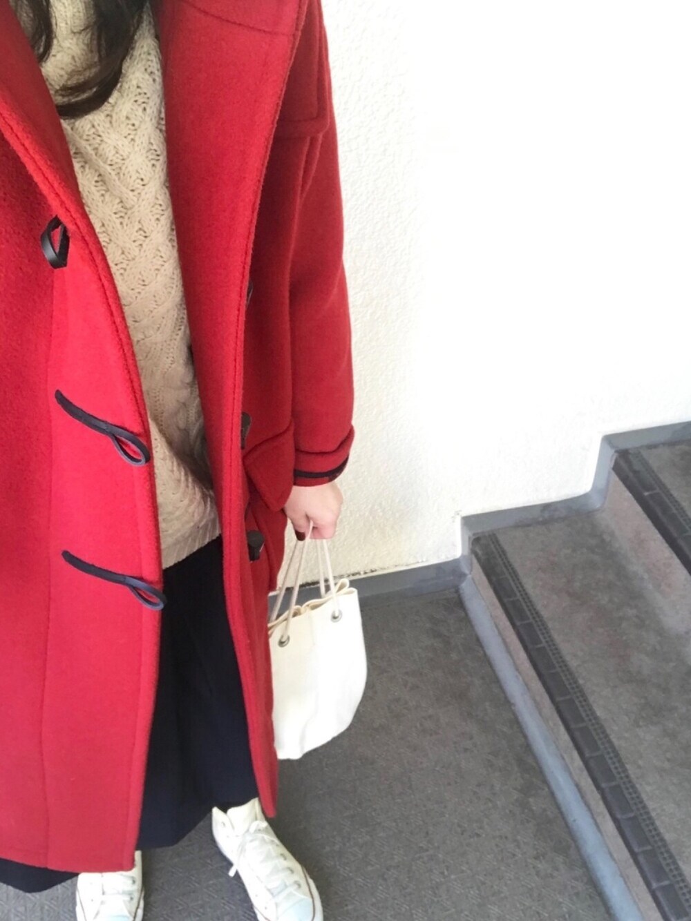 LONDON TRADITION ダッフルコート 赤 LONDON Tradition ロンドントラディション ダッフルコート