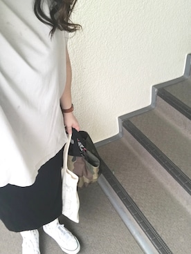「Handmade（ハンドメイド）のアイテム（アナログ腕時計）」を使った、800さん（レディース・158cm）の秋コーディネート