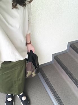 「Handmade（ハンドメイド）のアイテム（アナログ腕時計）」を使った、800さん（レディース・158cm）の秋コーディネート