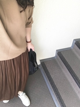 「Handmade（ハンドメイド）のアイテム（アナログ腕時計）」を使った、800さん（レディース・158cm）の秋コーディネート