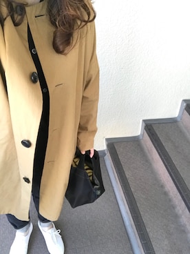 「ZOZO（ゾゾ）のスリムテーパードデニムパンツ［WOMEN］（デニムパンツ）」を使った、800さん（レディース・158cm）の秋コーディネート