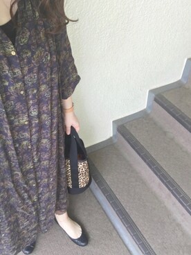「柄×柄」｜「アイテム（腕時計）」を使った、800さん（レディース・158cm）の秋コーディネート
