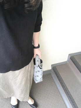 「ワッフル」｜「アイテム（アナログ腕時計）」を使った、800さん（レディース・158cm）の夏コーディネート