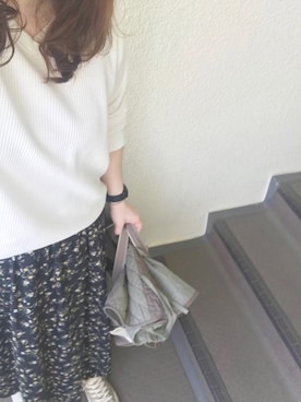 「ワッフル」｜「アイテム（アナログ腕時計）」を使った、800さん（レディース・158cm）の春コーディネート