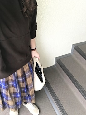 「Handmade（ハンドメイド）のアイテム（アナログ腕時計）」を使った、800さん（レディース・158cm）の秋コーディネート
