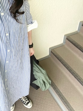 「JOURNAL STANDARD relume（ジャーナルスタンダード　レリューム）のアイテム（シャツワンピース）」を使った、800さん（レディース・158cm）の夏コーディネート