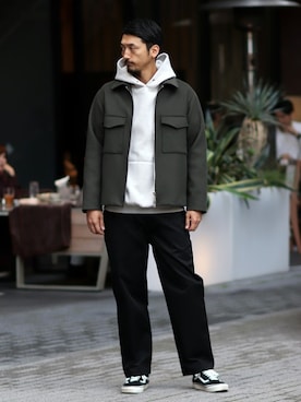 「ウール」｜Kakkyさん（メンズ・186cm）の冬コーディネート