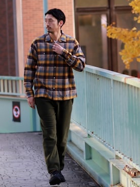 「PENDLETON（ペンドルトン）のアイテム（トップス）」を使った、Kakkyさん（メンズ・186cm）の冬コーディネート