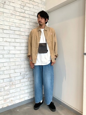 「EDWIN（エドウィン）のアイテム」を使った、Kakkyさん（メンズ・186cm）の春コーディネート