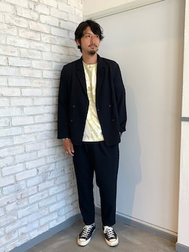 「JOURNAL STANDARD relume（ジャーナルスタンダード　レリューム）のアイテム（テーラードジャケット）」を使った、Kakkyさん（メンズ・186cm）の春コーディネート