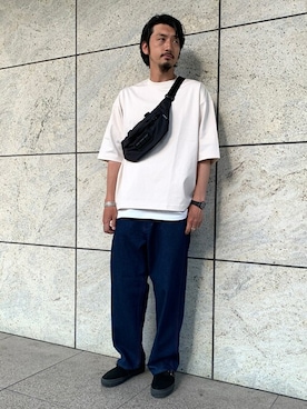 「SMITH'S（スミス）のアイテム（パンツ）」を使った、Kakkyさん（メンズ・186cm）の夏コーディネート