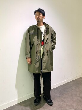 「JOURNAL STANDARD relume（ジャーナルスタンダード　レリューム）のアイテム（モッズコート）」を使った、Kakkyさん（メンズ・186cm）の秋コーディネート