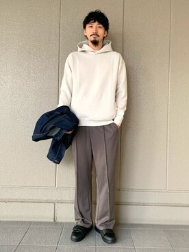 「EDWIN（エドウィン）のアイテム（ジャケット/アウター）」を使った、Kakkyさん（メンズ・186cm）の冬コーディネート