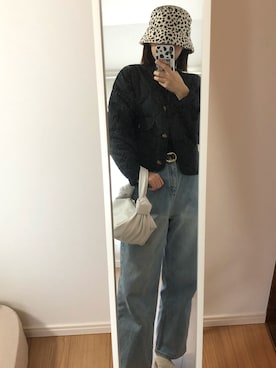 「H&M（エイチ・アンド・エム）のアイテム（ブルゾン）」を使った、hnmrppさん（レディース・159cm）の冬コーディネート