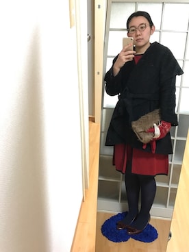 「ROYAL PARTY（ロイヤルパーティー）のアイテム（その他アウター）」を使った、みひろさん（レディース・159cm）の冬コーディネート