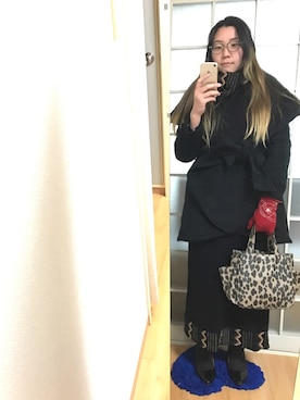 「ROYAL PARTY（ロイヤルパーティー）のアイテム（その他アウター）」を使った、みひろさん（レディース・159cm）の冬コーディネート