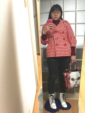 「チドリ柄」｜「アイテム（その他アウター）」を使った、みひろさん（レディース・159cm）の春コーディネート