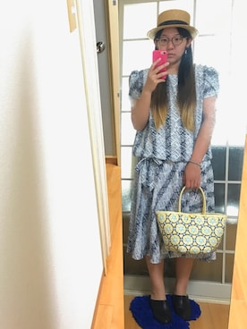 「SWIMMER（SWIMMER）のアイテム（帽子）」を使った、みひろさん（レディース・159cm）の夏コーディネート