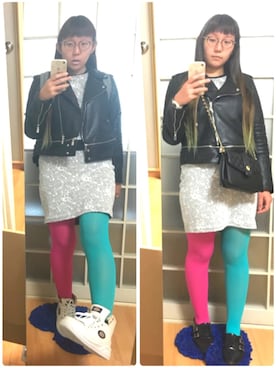 「Heather（ヘザー）のアイテム（セットアップ）」を使った、みひろさん（レディース・159cm）の秋コーディネート