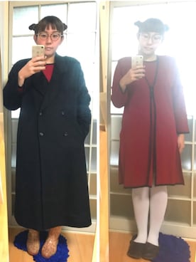 「カシミヤ」｜「アイテム（ファンデーション）」を使った、みひろさん（レディース・159cm）の冬コーディネート