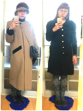 「モンクシューズ」｜「アイテム（ジャケット/アウター）」を使った、みひろさん（レディース・159cm）の冬コーディネート