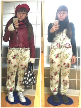 「axes femme（アクシーズファム）のアイテム（オールインワン・サロペット）」を使った、みひろさん（レディース・159cm）の冬コーディネート