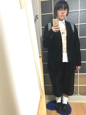 「モンクシューズ」｜「アイテム（ジャケット/アウター）」を使った、みひろさん（レディース・159cm）の冬コーディネート