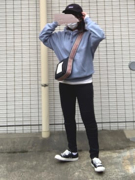 「シアタープロダクツ(THEATRE PRODUCTS)」｜「アイテム（キャップ）」を使った、komaさん（レディース・158cm）の冬コーディネート