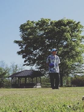 「FILA（フィラ）のアイテム（キャップ）」を使った、chickinboyさん（メンズ・172cm）の春コーディネート