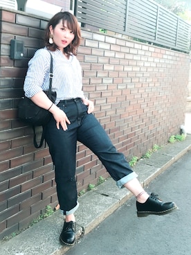 「nﾟ 44（ナンバーヨンジュウヨン）のアイテム」を使った、Nahoko Miyaokaさん（レディース・158cm）の春コーディネート