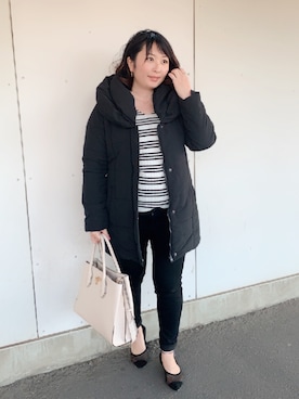 Nahoko Miyaokaさん(レディース・158cm)の冬コーディネート