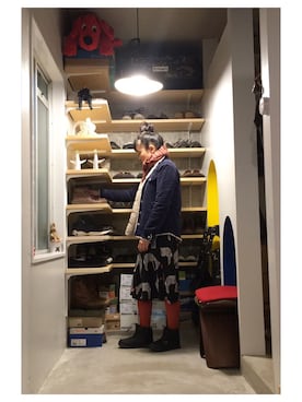 「northface」｜「アイテム（ワンピース/ドレス）」を使った、chanobuさん（レディース・156cm）の冬コーディネート