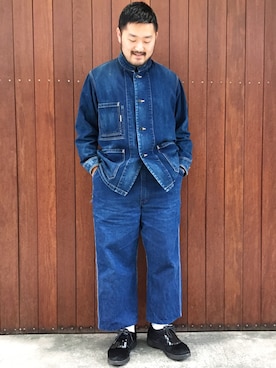 「アイテム（つなぎ/オールインワン、ブルー系）」を使った、KOIZUMI TAIKIさん（メンズ・173cm）の冬コーディネート