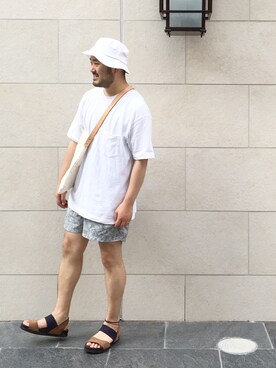 「JOURNAL STANDARD relume（ジャーナルスタンダード　レリューム）のアイテム（ハット）」を使った、KOIZUMI TAIKIさん（メンズ・173cm）の春コーディネート