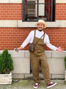 「アイテム（サロペット/オーバーオール）」を使った、KOIZUMI TAIKIさん（メンズ・173cm）の春コーディネート