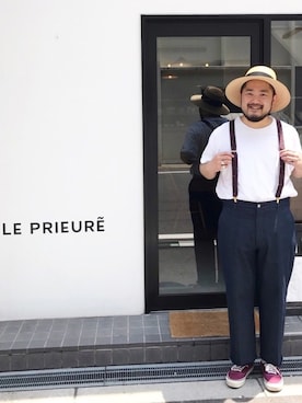 「アイテム（サスペンダー）」を使った、KOIZUMI TAIKIさん（メンズ・173cm）の夏コーディネート
