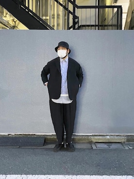 「EN ROUTE（アンルート）のアイテム（シャツ/ブラウス）」を使った、KOIZUMI TAIKIさん（メンズ・173cm）の春コーディネート