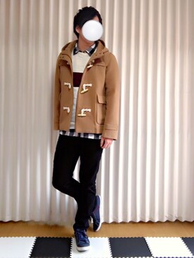 「WEGO（ウィゴー）のアイテム（ダッフルコート）」を使った、シュシュさん（メンズ・182cm）の冬コーディネート
