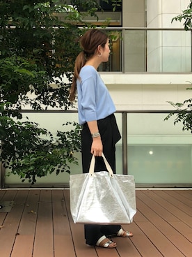 「シルバーバッグ」｜mutsumi_lemageさん（レディース・164cm）の夏コーディネート