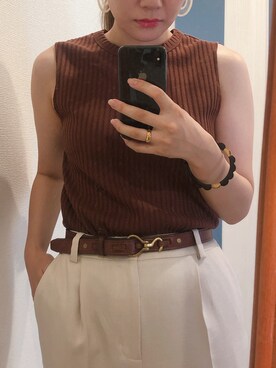 「A.P.C.（アーペーセー）のアイテム（アクセサリー）」を使った、mutsumi_lemageさん（レディース・164cm）の夏コーディネート
