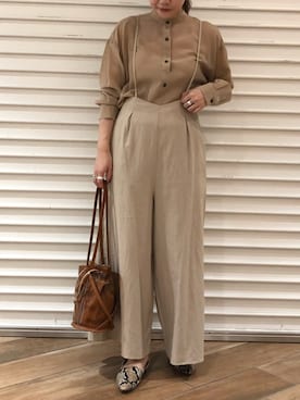 「アイテム（スリッポン）」を使った、mutsumi_lemageさん（レディース・164cm・20代）の春コーディネート