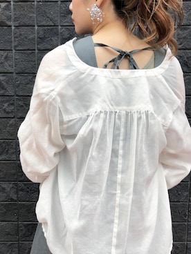 「ポニーテール」｜「アイテム（ブルゾン）」を使った、mutsumi_lemageさん（レディース・164cm）の春コーディネート