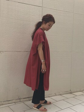 「fireservice（ファイヤーサービス）のアイテム（デニムパンツ）」を使った、mutsumi_lemageさん（レディース・164cm）の夏コーディネート