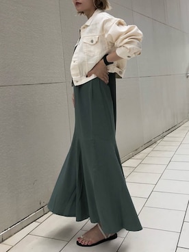 「SOMETHING（サムシング）のアイテム（ジャケット/アウター）」を使った、mutsumi_lemageさん（レディース・164cm）の春コーディネート