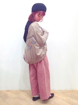 「NICE CLAUP（ナイスクラップ）のアイテム（ブルゾン）」を使った、𝑚 𝑖 𝑠 𝑎 𝑡 𝑜さん（レディース・161cm）の冬コーディネート